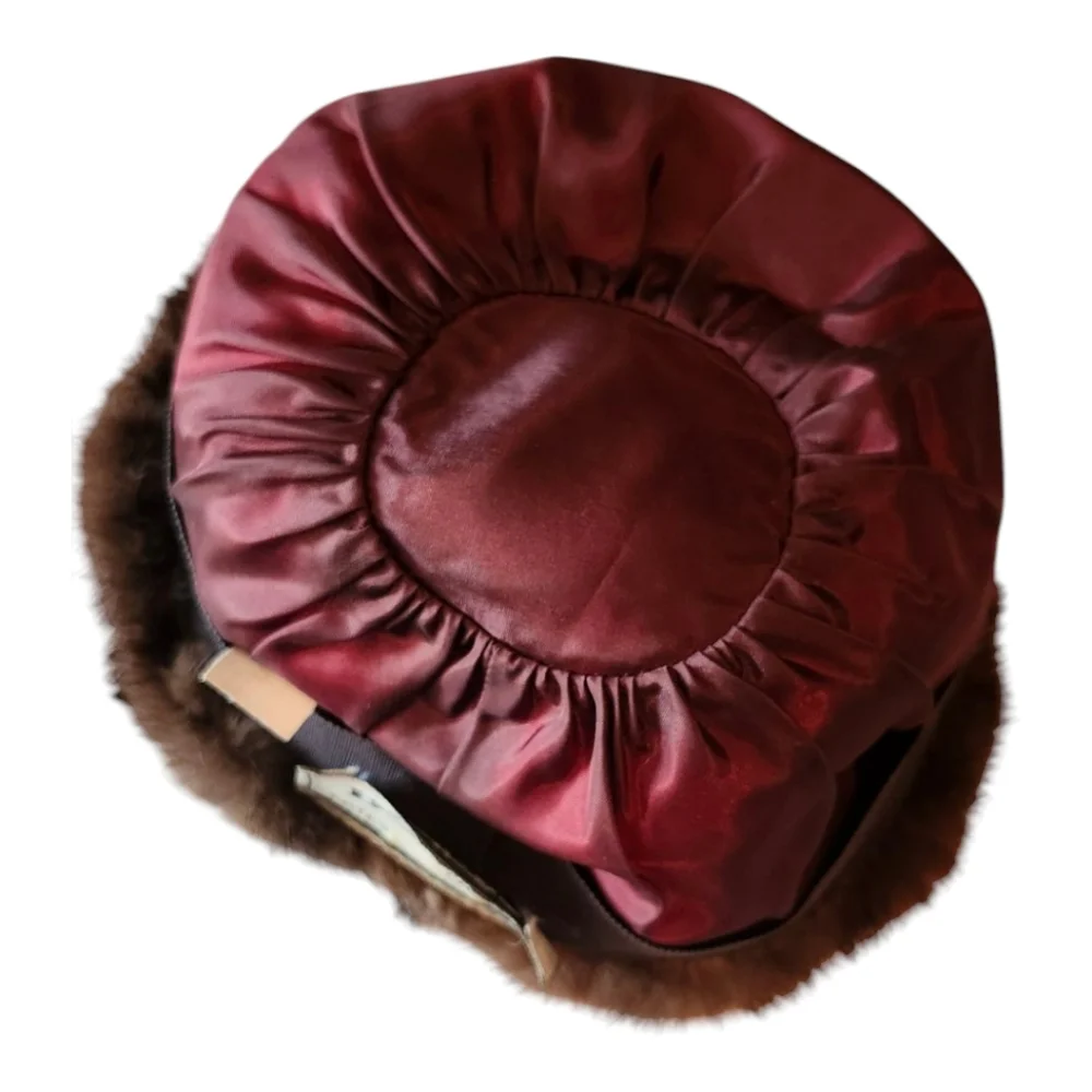Vintage Luxe: Boutique Kates Canada Real Mink Fur Beret - Picture 6 of 9